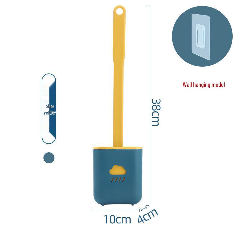 Nordic Silicone Toilet Brush with Wall-Mounted & Floor-Standing Design