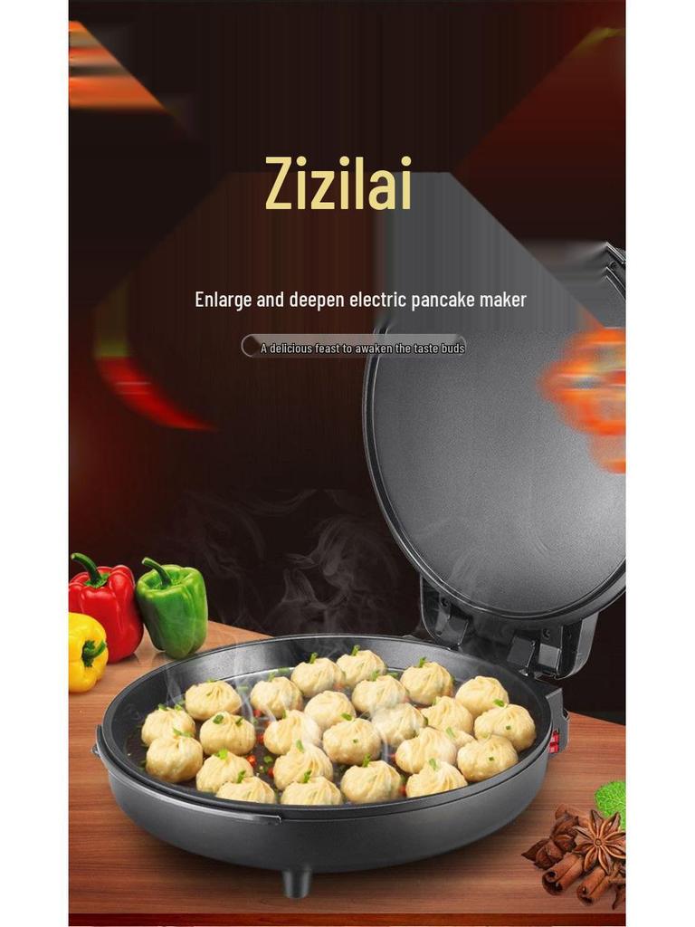 Commercial Double-Sided Electric Griddle for Pancakes and Crepes, Large Diameter, High Power