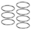 7 Stück Metall-O-Ring Wasserdicht Rostfrei 304 Edelstahl Hohe Tragfähigkeit Nahtlos Geschweißt Runder O-Ring 8x80mm