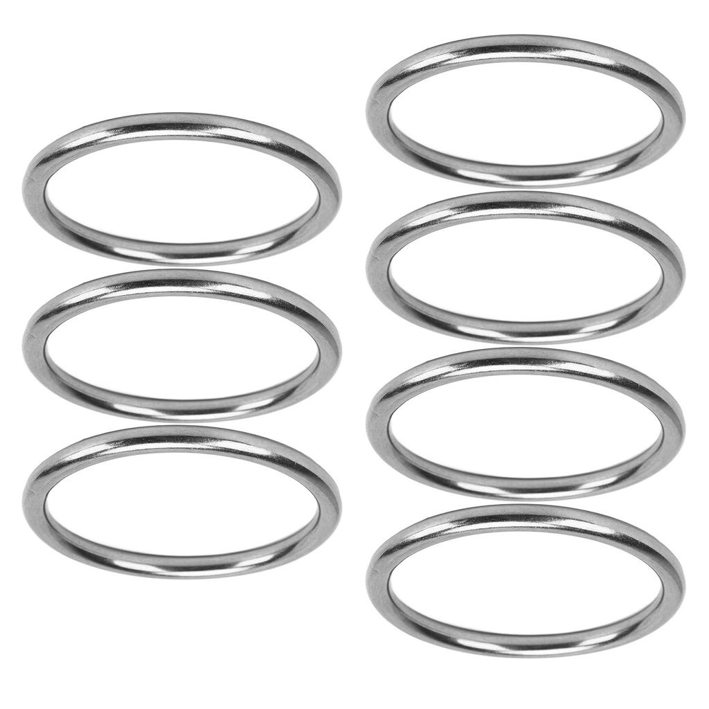 7 Stück Metall-O-Ring Wasserdicht Rostfrei 304 Edelstahl Hohe Tragfähigkeit Nahtlos Geschweißt Runder O-Ring 8x80mm