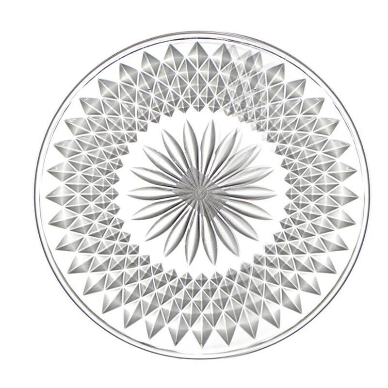ZLIII Acrylic Round Fruit & Snack Plate with Base