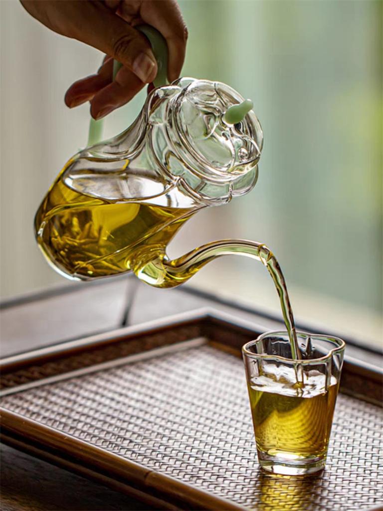 250ml Imitation Song-Dynasty-style Heat-resistant Glass Teapot With Handle Brewing Flower Tea Pot Kungfu Tea Set Tea Maker