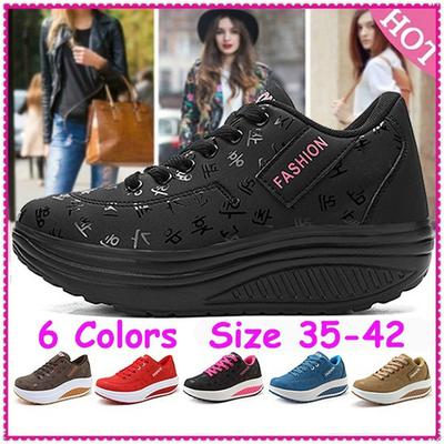 Fashion Ladies Sneakers Casual Comfortable Fitness Sport Shoes Thick Sole Platform Shake Shoes