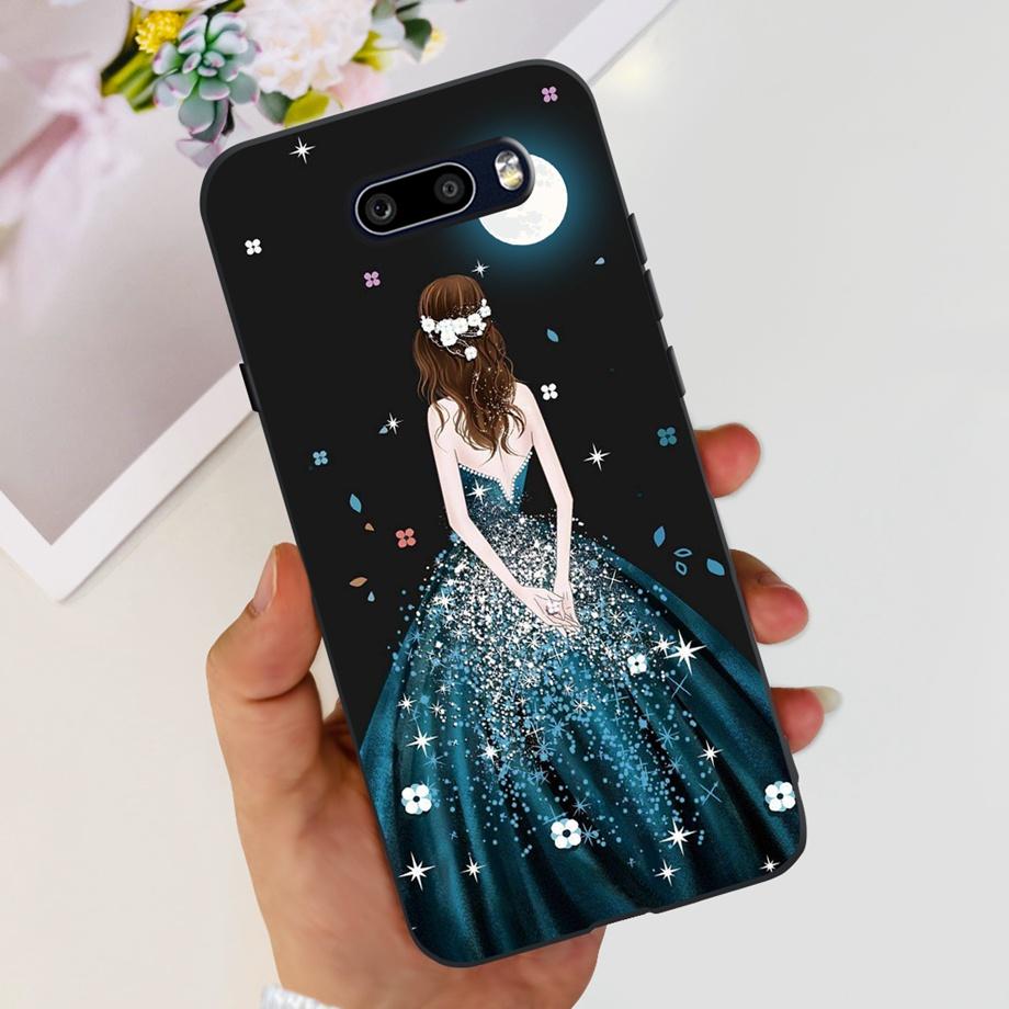 For LG G8X ThinQ Case Camera Protection Soft Clear Back Cover For LG V50S Thinq LGV50 ThinQ Phone Bumper Marble Skull Pattern