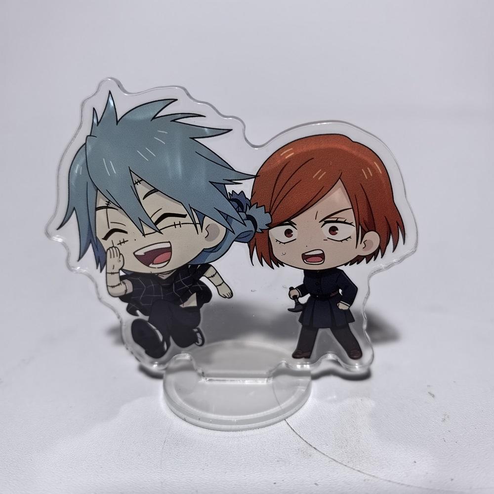 8cm Jujutsu Kaisen Anime Peripherals Satoru Gojo Nanami Kento Mini Stand Acrylic Ornaments Model Collections Dolls Figure Gifts