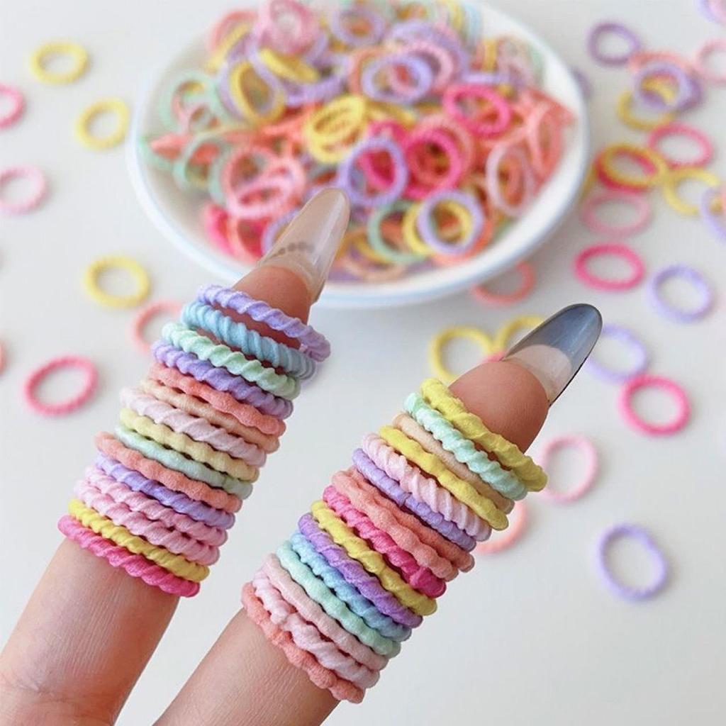 Durable High-Elasticity Hair Ties for Girls - Gentle on Hair, Perfect for Braids and Pigtails
