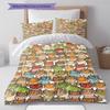 Cartoon Animal Art Pattern Bedding,Quilt Set Quilt Cover Pillowcase Home Birthday Gift (1 * duvet cover + 2 * pillowcase, without core)
