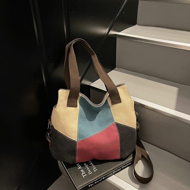 Canvas bag women's bag new fashion leisure travel shoulder bag large capacity versatile women's portable messenger bag