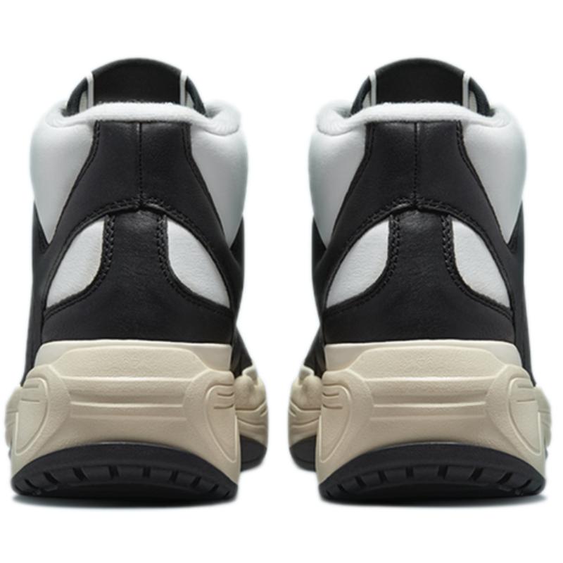 Converse Weapon Series CX Double Layer Cow Leather Comfortable Daily High-top Retro Basketball Shoes Unisex Black White