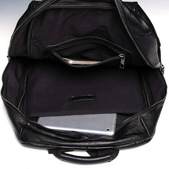 Herrryggsäck i vintage läder - Nitar, Resa, Affärer, Casual, Skola, Laptopväska