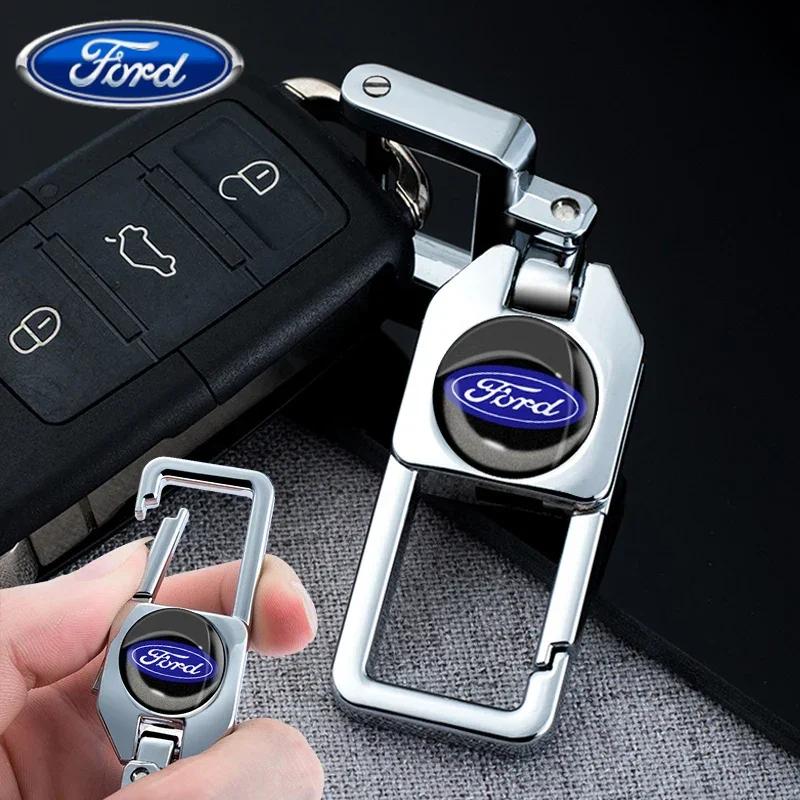Car Sticker 2026 Ford Creative Metal Car Keyring Men's Key Chain Holder For Ford 2 3 Mondeo Mk3 F150 Ranger Fusion Mustang Fiest