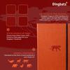 Wildlife Lined Medium Orange A5 Hardcover Cream 100gsm Paper Includes Bookband Bookmark Notebook, Tiger, - - Ink-Resistant - Pocket, &