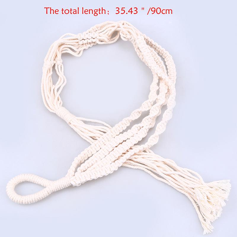 Makramee-Hängekorbhalter, Pflanzenhänger, handgefertigter Topflappen, Juteseil, geflochtenes Bastel-Blumentöpfe, Gartendekoration