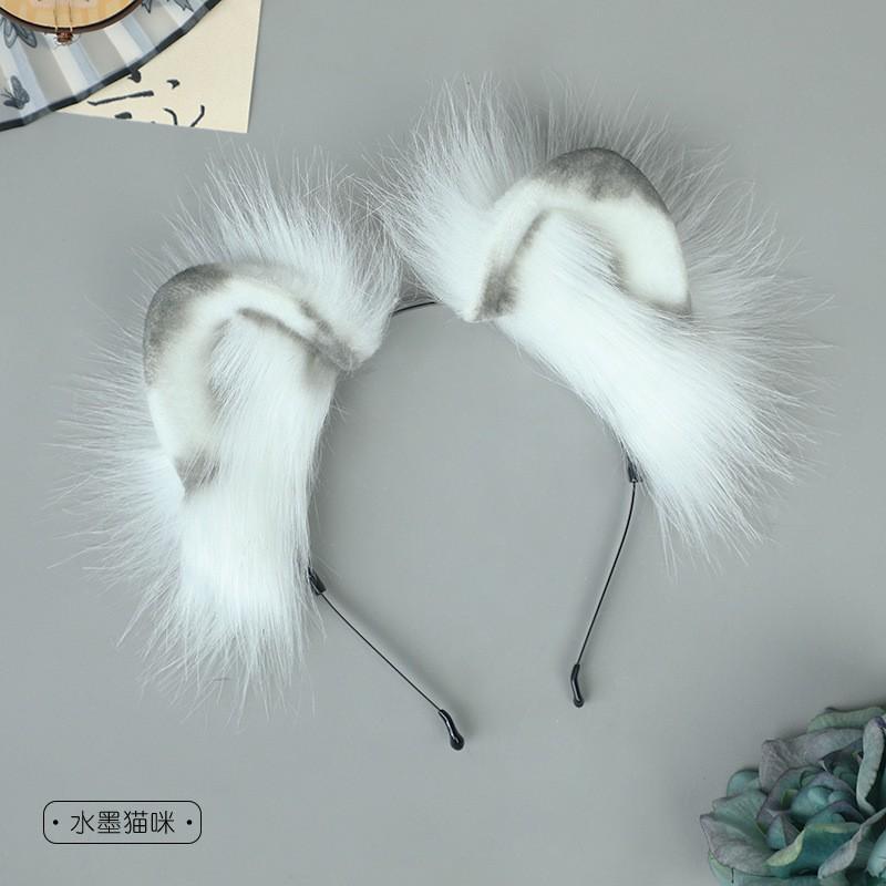 Handmade Kawaii Cat Ear Headband Lolita Cosplay Anime Convention Cute Plush Animal Ears Hair Accessory
