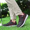New products fly-woven golf shoes men's rotating buckle quick wear off platform casual shoes men's trendy shoes