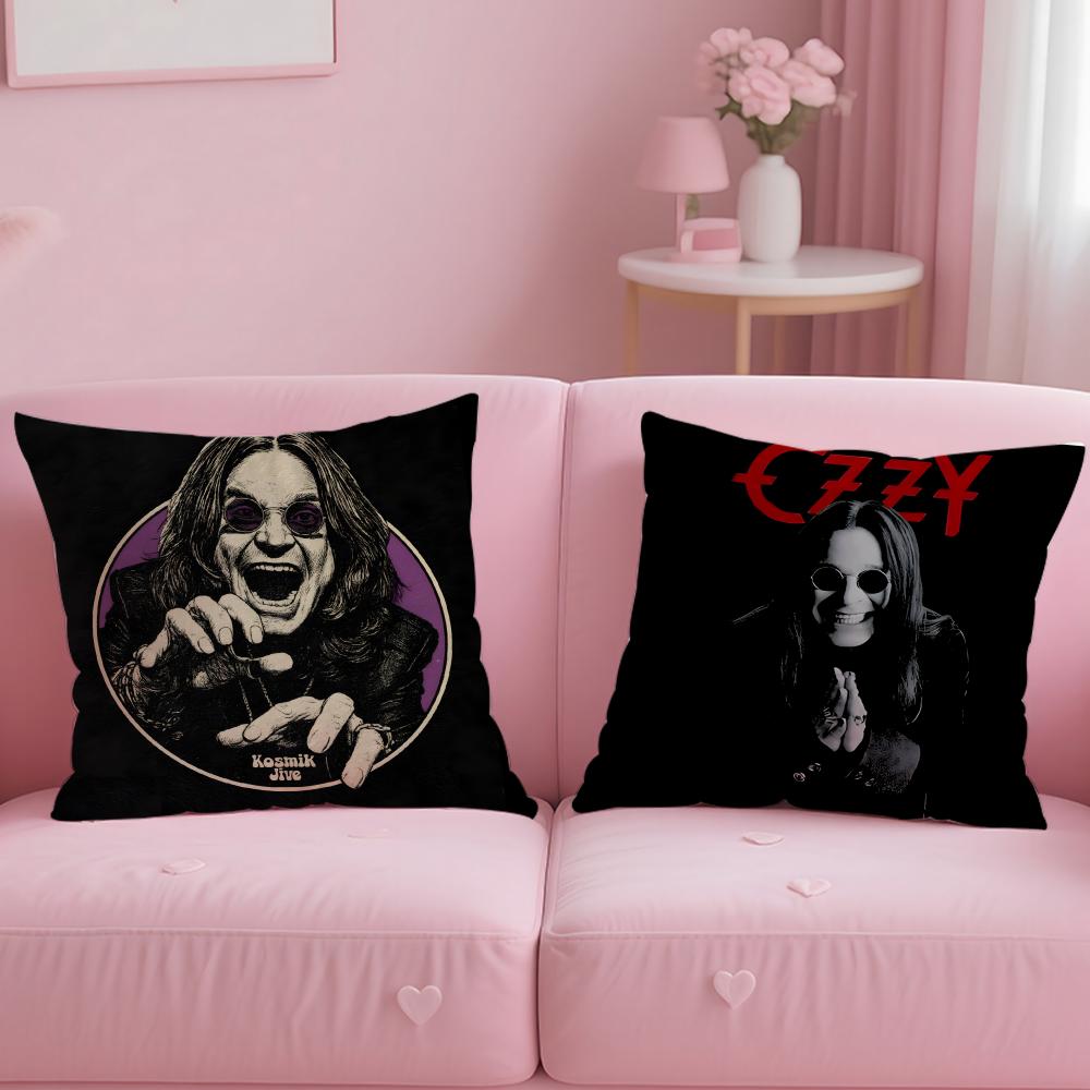 classic singer Ozzy Osbourne Cushion Cover Soft  EasyWash Pillow Case  Versatile for Couch Bed Travel and Office