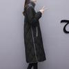 Women's Over-the-knee Jackets, Women's Down Jackets, Mid-length, Large-size Loose and Thick Cotton Jackets