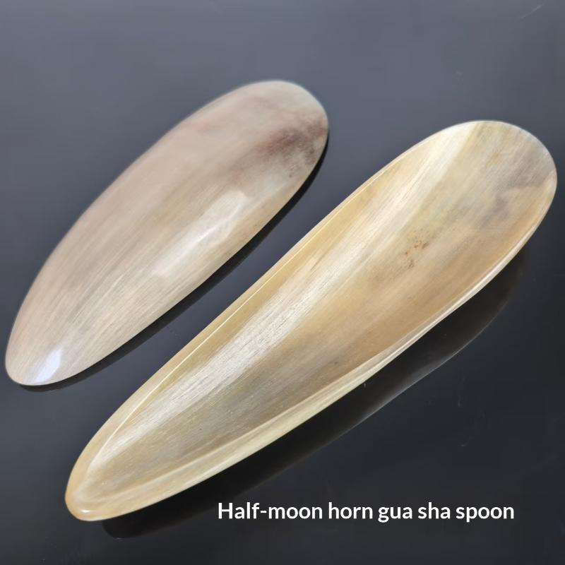 1Pcs Natural Buffalo Horn No Stress Guasha Massage Tool Acupuncture Spa Therapy Gua Sha Massager Scraping Board Beauty Tools