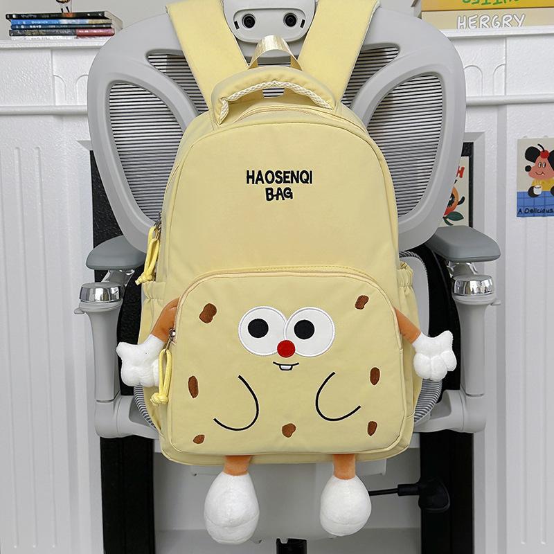 Schoolbag cute cookies backpack women's 1011 new ugly cute student schoolbag kindergarten light travel small backpack