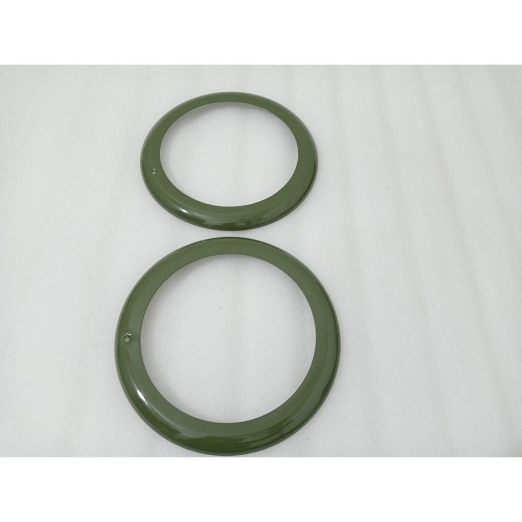 Headlight Outer Bezel Set Military Green Willys 46-53 CJ-2A CJ-3A JEEPS |Fit For