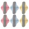 6Pcs Cotton Reusable Menstrual Pads Colored Cotton Washable Sanitary Napkin Menstrual Cloth Nursing Pads Sanitary Pads