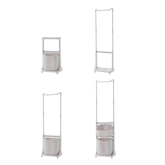 Yousheng Rolling Clothing Rack Multifunctional Laundry Hamper with Wheels Garment Rack with Hooks Detachable Laundry Baskets for Bedroom Laundry Room