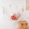 Plasă de jucării din bumbac țesut, Organizator Boho pentru agățat pe perete, Hamac de depozitare handmade pentru jucării de pluș, Decor pentru camera copiilor