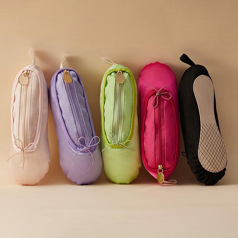 Großes Fassungsvermögen Ballettschuhe Federmäppchen Kosmetiktasche Niedliches Design Ballerina Federmäppchen Schreibtisch-Organizer Schul-Federmäppchen