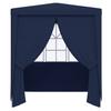 Professional Party Tent with Side Walls 2*2 M Blue 90 G M²