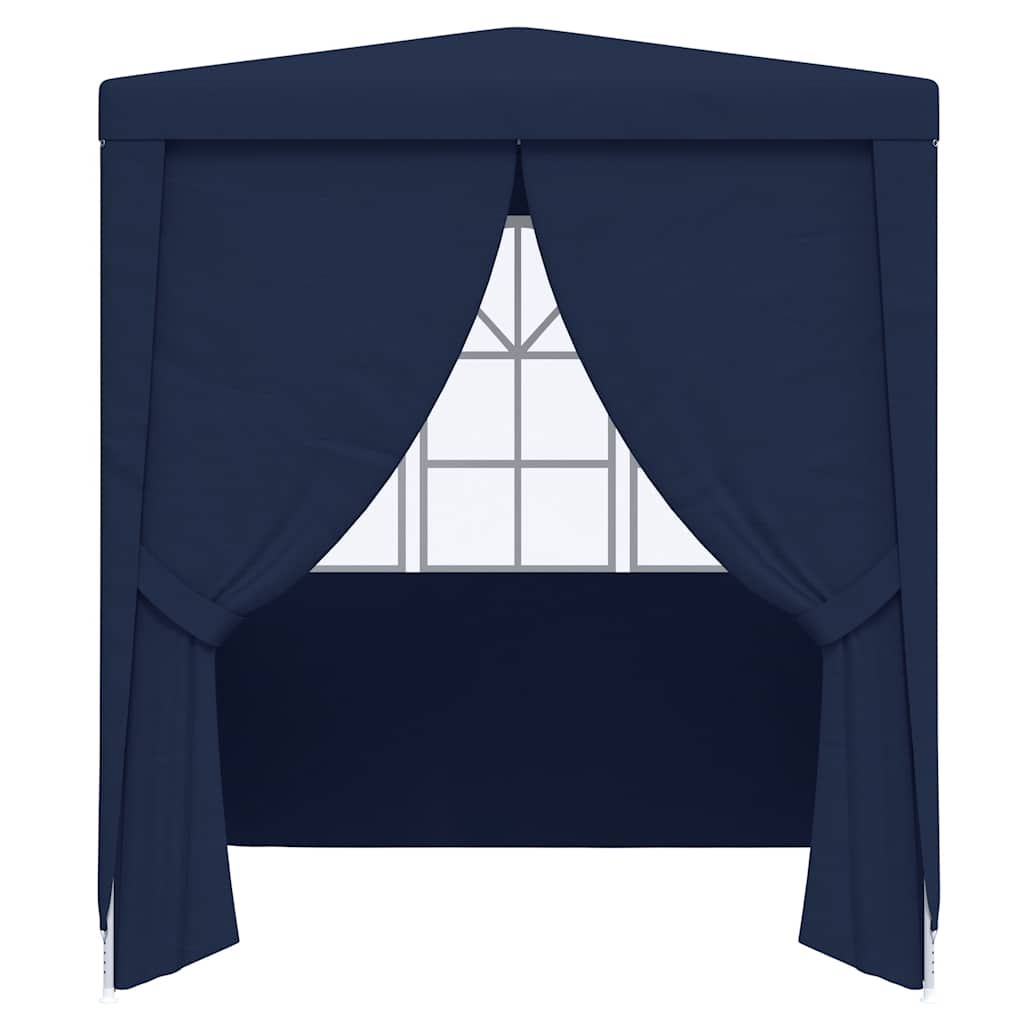 Professional Party Tent with Side Walls 2*2 M Blue 90 G M²