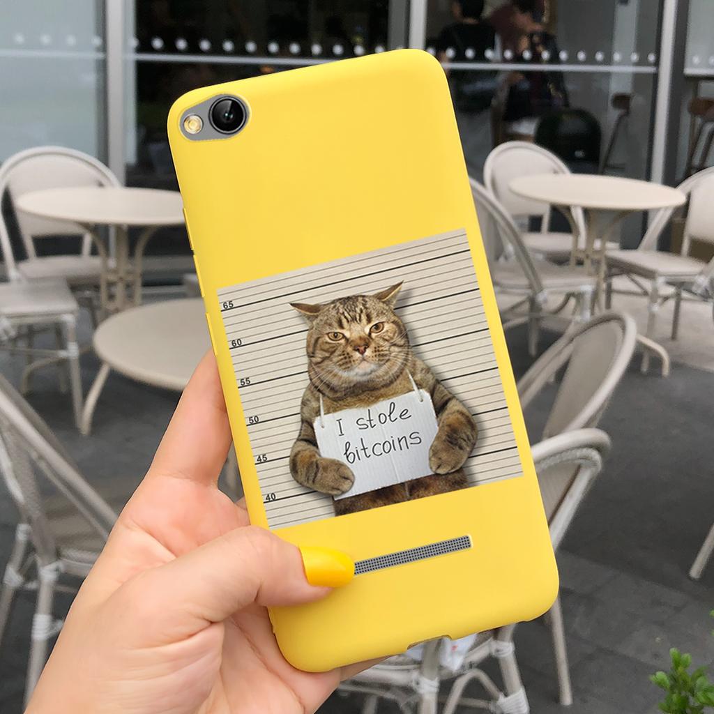 Phone Case For Xiaomi Redmi 4A 5A 6A 7A Case Lovely Cartoon Silicone Cover Candy Color Soft Funda For Redmi 4a 5 a 6a 7a Coque