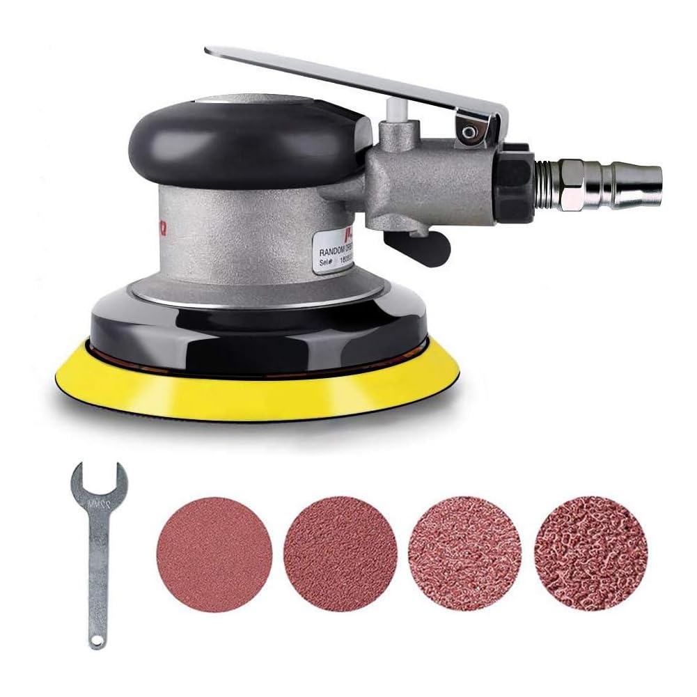

Chisafly Polisher Air Sander Dual Action with Sanding Paper (125mm Paper Size) - Car Washing, Polishing, Car Polishing, Compact, Lightweight, Air Pres