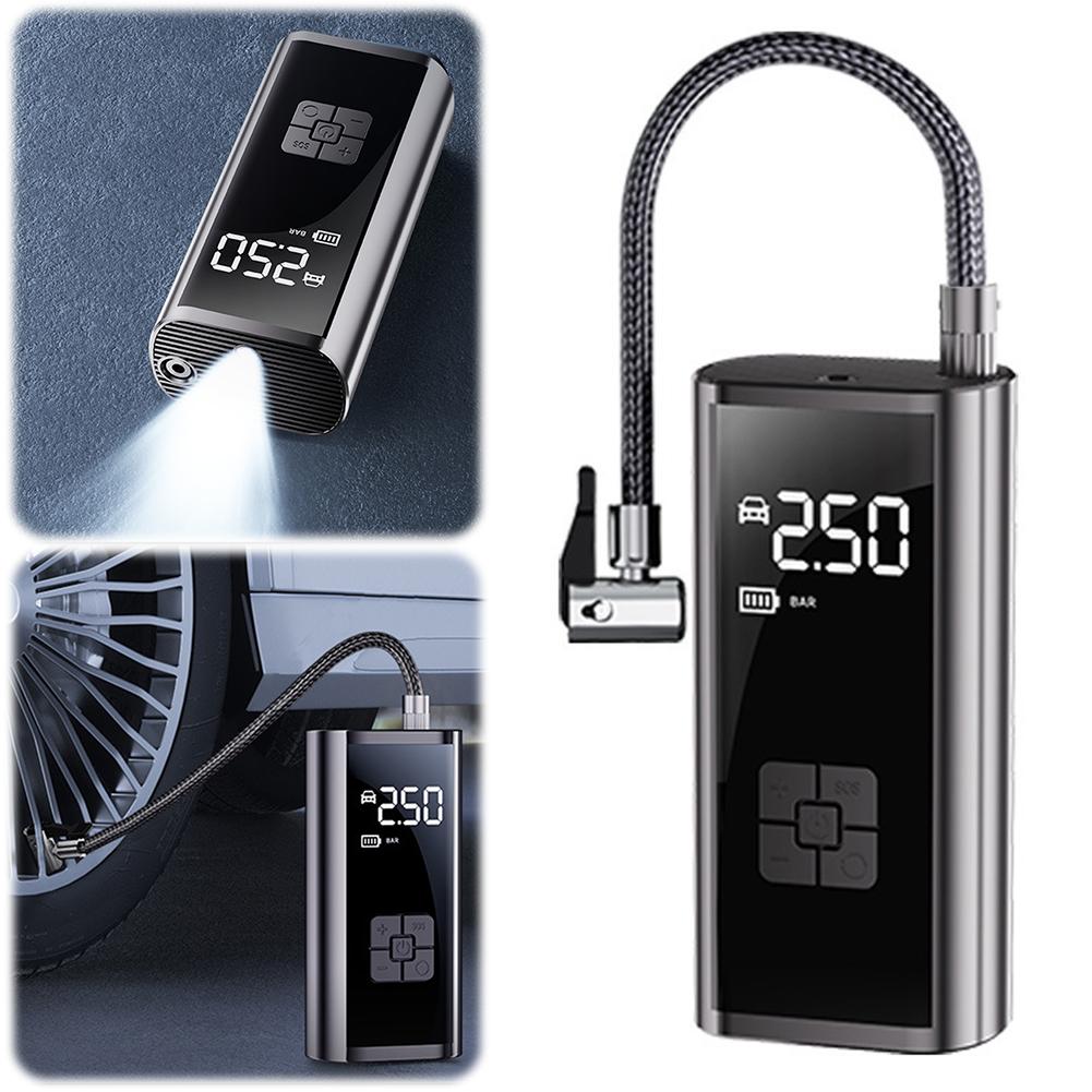 150PSI Car Wireless Air Pump Power Display Portable Car Inflator Pump 6000mAh Car Tire Inflator for Automobile Bicycle Ball