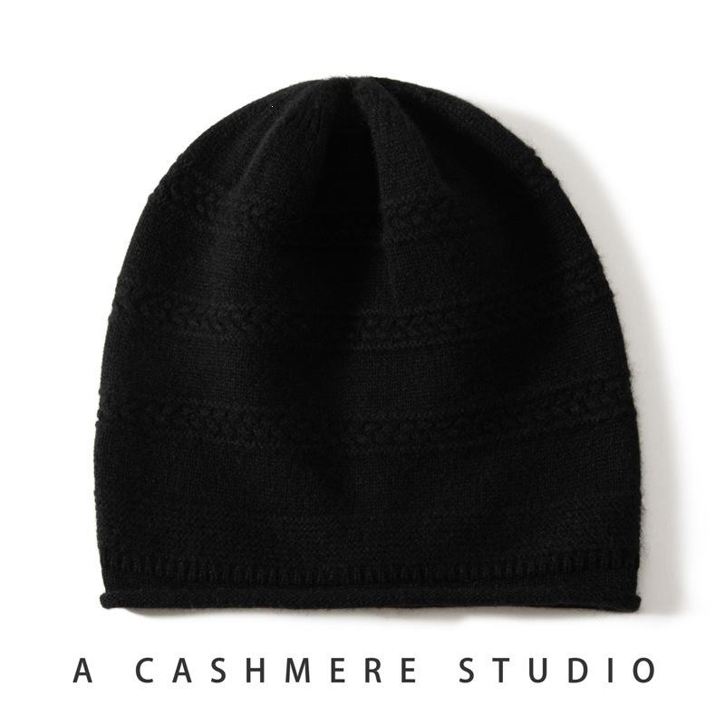 Autumn and Winter Popular Cashmere Hat Women's Fashion Twisted Bag Head Hat Thermal Ear Protection Wool Hat Solid Color Versatile Hat