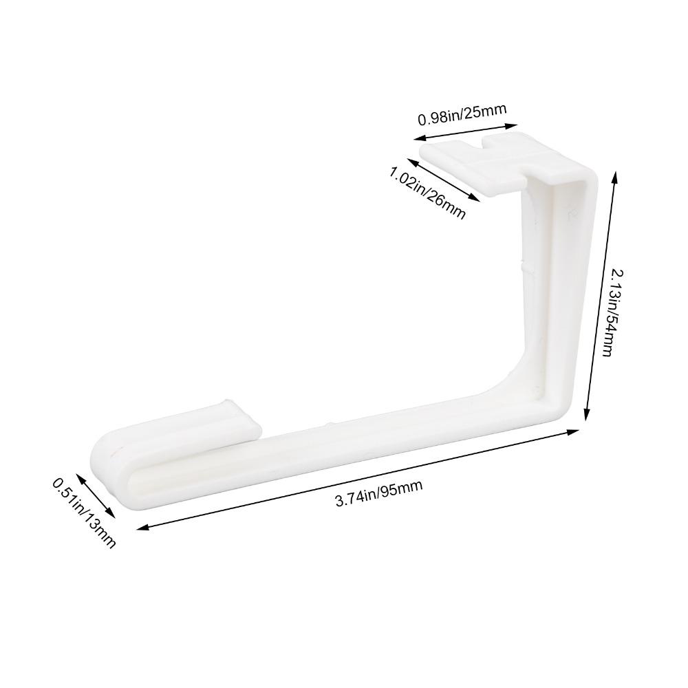 4 PCS Set White RV Curtains Holder With Screwdriver Curtain Track Clips  Bedroom Use