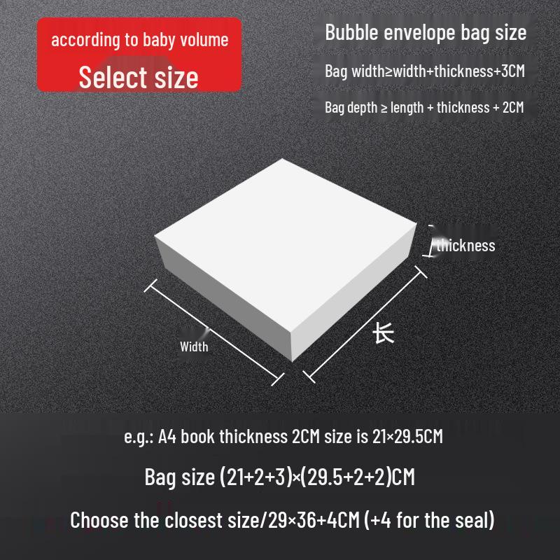 

Pearlescent Bubble Envelope - Thickened, Shockproof, Drop-proof, Self-sealing Foam Bag for Clothing. White Envelope (80g) 13x15+4 [110 pcs]