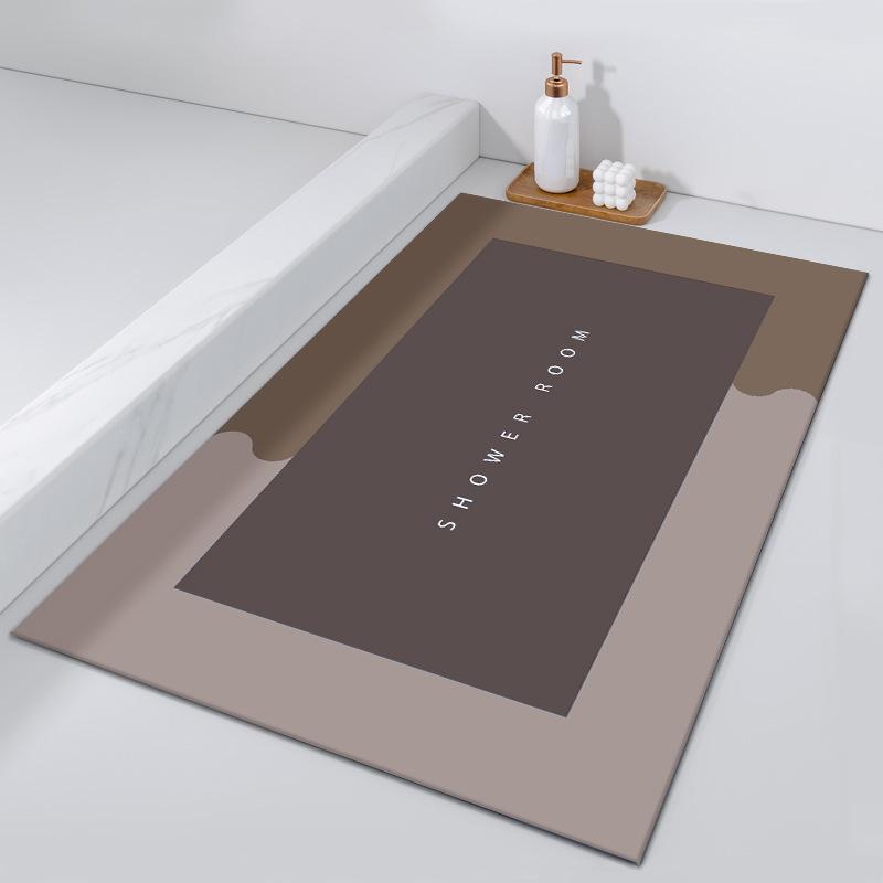 Diatomium Mud Moisture-wicking Pad Bathroom Slip-resistant Quick Drying Rug Toilet Door Carpet Bathroom Fine Door Mat Can Be Cut