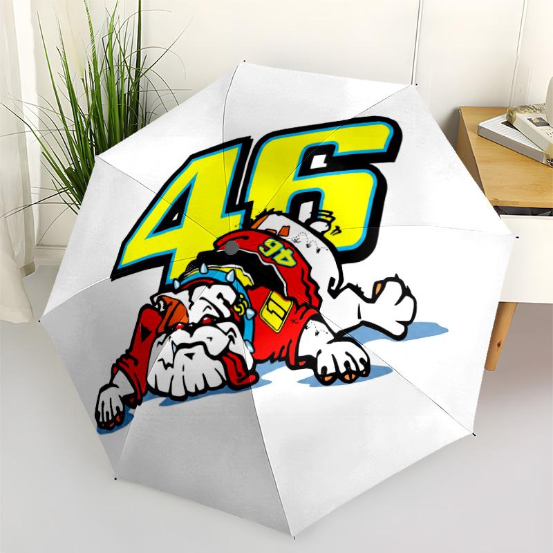 Legendy Vr46 Kompaktní Cestovní Automatický Deštník Skládací Deštník s 8 Žebry Skládací Design Nezbytnost na Cesty Módní Doplněk