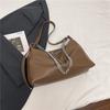 Fashion Chain Shoulder Bag Hobo Design Underarm Handbag Solid Pu Leather Ladies Bag Large Capacity Dumpling Crossbody Tote Bag