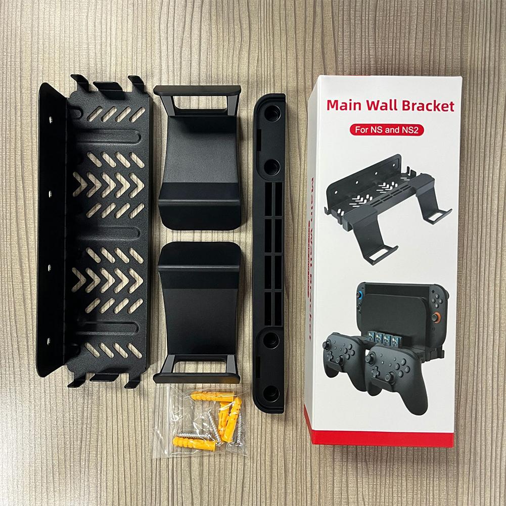 Console Holder Stand with 8 Game Card Holders and Controller Hooks Storage Organizer for Nintendo Switch2 Game Accessories