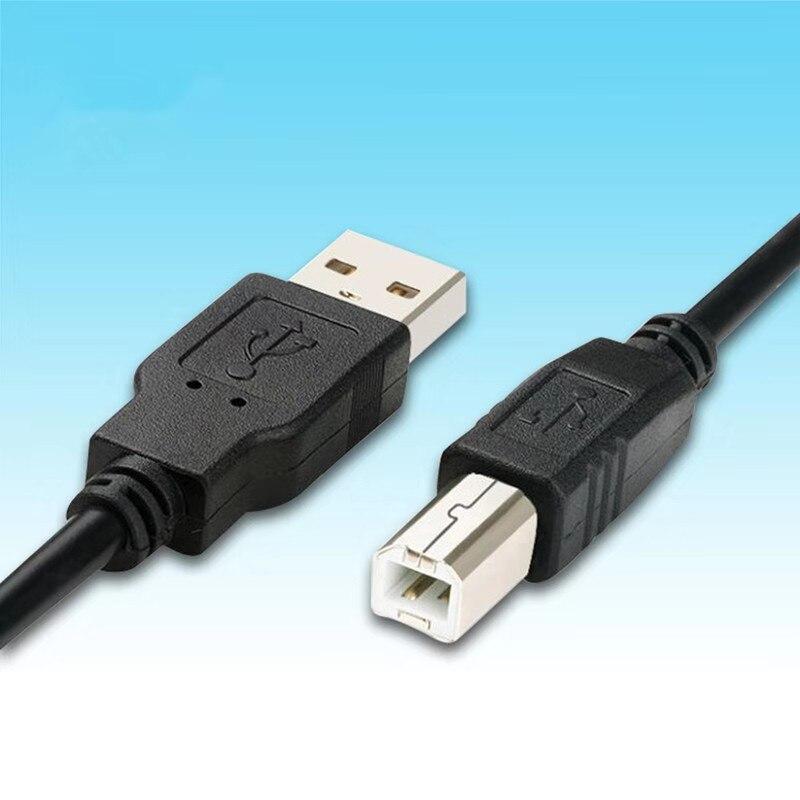1m/1,5m skriverdatakabler Pure Copper Core Black Date-kabler USB A OTG Micro-USB-kontakt Skrivertilbehør