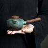 200ml Black Pottery Side Handle Teapot Creative Ceramic Kung Fu Tea Set