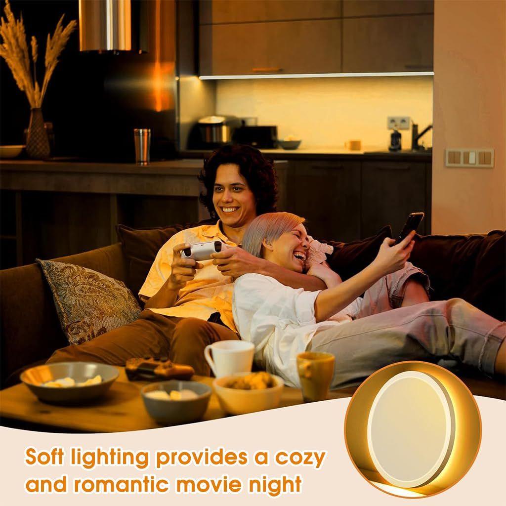 LED Ceiling Light with Remote Control,Dimmable 24 W 3-Color Ceiling Light with Dim Night Light 1800k Warm,Round Flush LED Ceiling Lights (White)