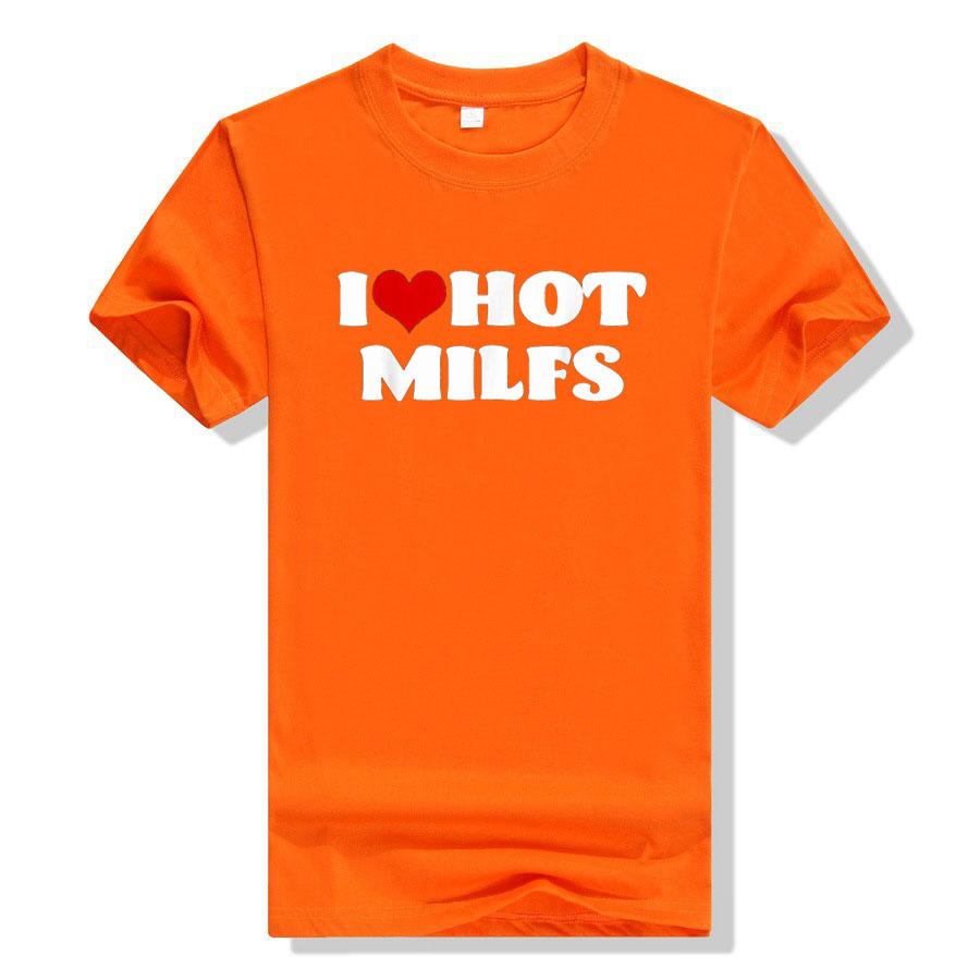 I Love Hot MILFS TShirt Letters Printed MILF Tee I HeartMILFS Hot Moms Aesthetic Clothes Casual Tops Gifts for Mom Mama