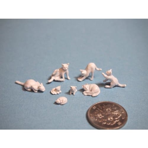 ML051 Cat Set Ver.2 Cat 8 Animals Set 1/35 To 1/32 Garage Kit Figure (japan Import) by Aurora Model