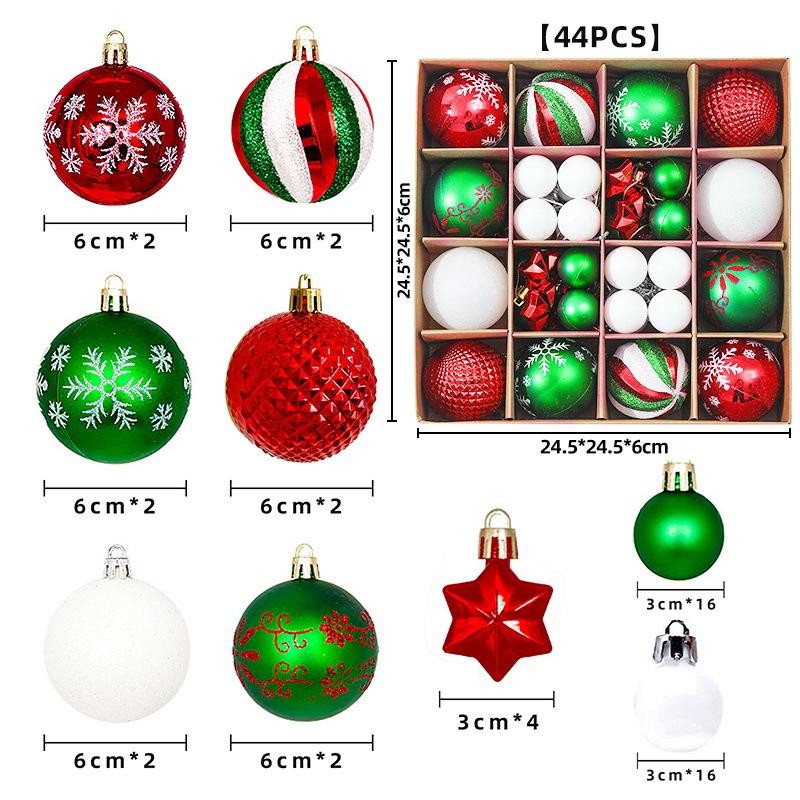 Christmas Tree Pendant, Christmas Ball Set, Painted Ball Pendant, Electroplated Christmas Ball Decoration, Mixed Christmas Gift Box