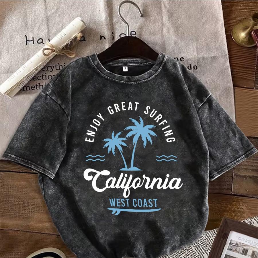 Summer Men's Comfortable Casual Loose Fit Plus Size New York City Printed Sports Crew Neck Short Sleeve T-Shirt