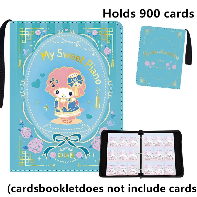 400/900pcs Sanrio Card Album Book Folder 4/9 Card Slots Collections Zipper Double Pocket Zipper Card Binder Holder