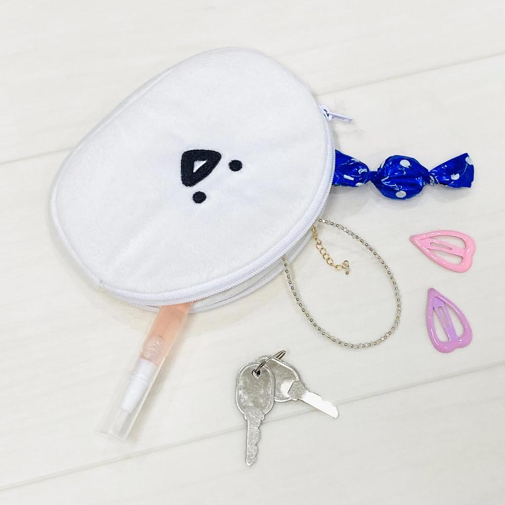 MORIPiLO Stationery Tissue Case, Small Item Case, Plush Toy Pouch, Cute, 13x9cm (White) by Morishita Makura