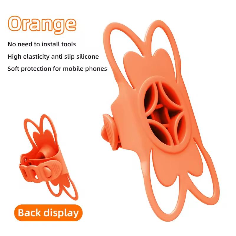 Silicone Bicycle Phone Holder Universal Bike Motorcycle Mobile Phone Stand Handlebar Clip Bracket For All Phone Stand